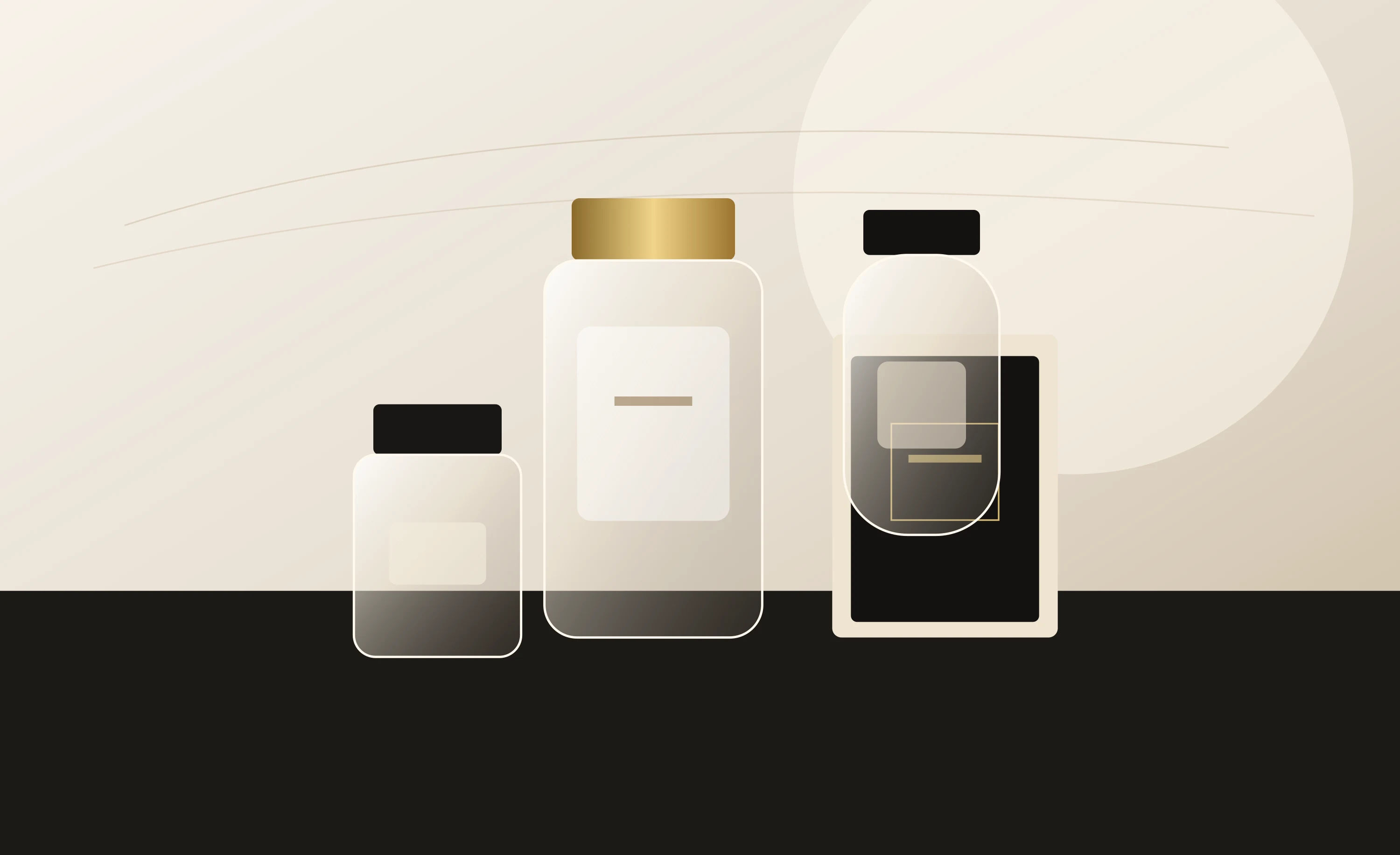 Custom perfume bottles and luxury packaging mockup